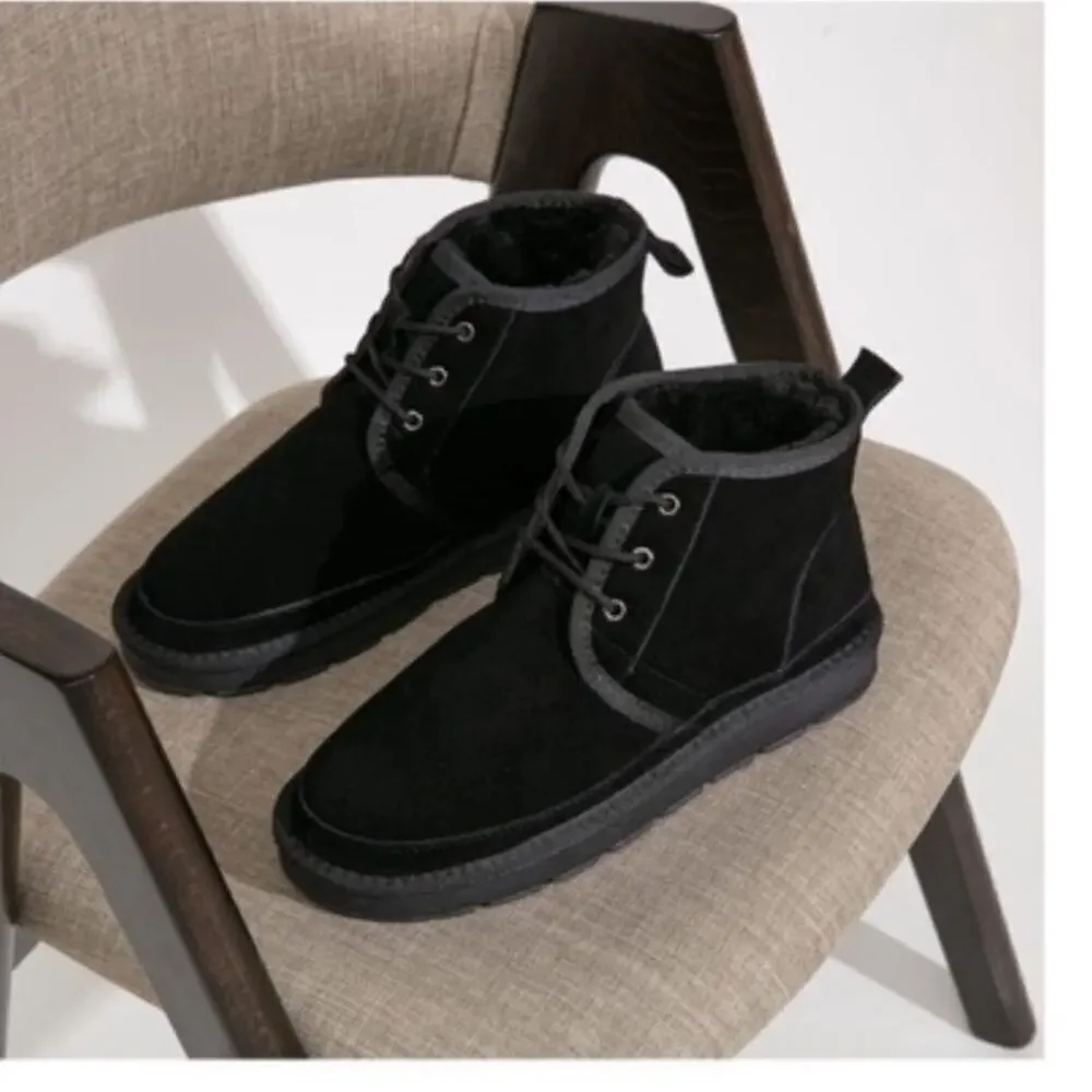 Dream Pairs Men's Winter Boots sz 12 Suede Snow Boot Leather NEW # box 130